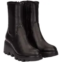 Wonders för kvinnor. G-7030_5737_5792 Toronto 30 Boots i skinn, svart (38), Hud, Karta, Zip, Casual