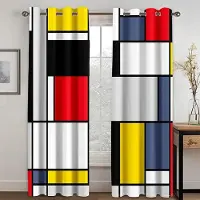 Household supplies MH 3D Billiga Abstrakta Geometriska Röda Moderna Fönstergardiner För Vardagsrum Sovrum Badrum Kök Dörr Heminredning Till Salu 2 Delar (50Wx50H)x2(CM)&Grommet Top