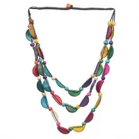 L.RIDING PULO Etnisk stil stam Bosomia kronblad Halsband av halvmåne runt kokosnötskal