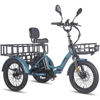 Fafrees Elektrisk Lastcykel F20 Mate 750W Toppeffektmotor 20 Feta Däck 48V 23.45AH Hydrauliska Skivbromsar Maxlast 180Kg LCD-Display Max blå