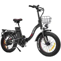 DrveTion Elektrisk cykel hopfällbar 20 750W Motor City Ebike 48V 20AH Dubbla skivbromsar Max räckvidd 110 km Lastkapacitet 150 kg CT20 15AH Max Range 90Km svart