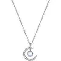 YIRAN Jewelry Månsten Zirkon Månberlock Halsband Kreativ Elegant Nyckelbenskedja Fest Smycken För Kvinnor Choker white