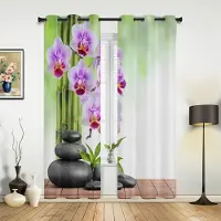 Yiran Furniture Bambu Retro Shabby Växtgardiner för Sovrum Vardagsrum Draperier Kök Barnrum Fönstergardin Modern Heminredning 135W x 160H(cm) x1