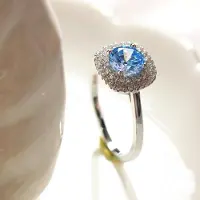 YIRAN Jewelry Diwenfu Äkta 925 Sterling Silver Blå Topaz Ring Fina Böhmiska Smycken Bizuteria Ädelsten Silver 925 Smycken Ringar Ask Anel 9.5 blå