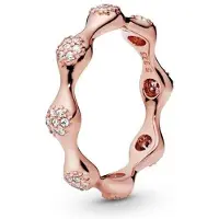 YIRAN Jewelry Lr Ny Pan Blomma Havsring Europeisk Och Amerikansk Enkel Zirkonring 925 Silver Stängd Ring Alla Hjärtans Dag Present Fest 5 beige