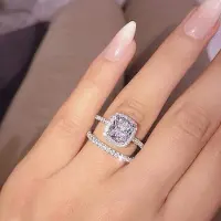 YIRAN Jewelry Naturlig Aaa Kristall Smycken Ädelsten Äkta S925 Sterling Silver Ring För Kvinnor Anillos Dewedding Silver 925 Smycken Ringar Ask 6 vit