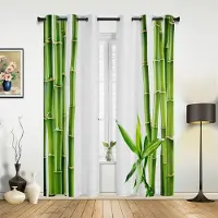 Yiran Furniture Bambu Retro Shabby Växtgardiner för Sovrum Vardagsrum Draperier Kök Barnrum Fönstergardin Modern Heminredning 135W x 135H(cm) x1
