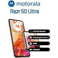 Motorola Moto Razr 50 Ultra smartphone stöder Nano-SIM+eSIM, Helt ny 256GB orange