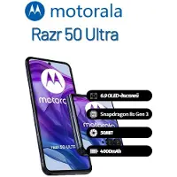 Motorola Moto Razr 50 Ultra smartphone stöder Nano-SIM+eSIM, Helt ny 256GB blå