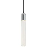 QAZQA Art Deco Pendellampa Krom med Räfflat Glas IP44 - Walcott