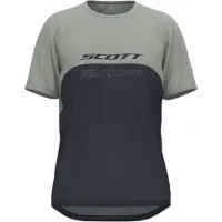 SCOTT - MTB-kläder - Vertic DRI SS Tee M Dark Blue Spray Grey för UnisexBomull - Storlek S - Marinblå