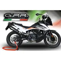 Gpr Exhaust Systems Gp Evo4 Black Ktm Adventure 790 21-23 Ref:e5.kt.108.gpan.blt Titanium Slip On Homologerad Ljuddämpare