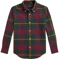 Ralph Lauren Skjorta - Green/Röd Multi - - 4 år (104) - Skjorta