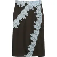 Vero Moda Kjol 'VMJULIE' pastellblå / choklad