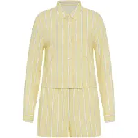 LASCANA Kort pyjamas duvblå / gul / vit