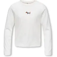 ONLY GIRLS T-shirt 'KOGREX' marinblå / konjak / blodröd / vit