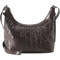Calvin Klein Debossed Allover Emblem Logo Small Shoulder Bag