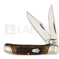 Rough Ryder Copperhead Amber Jigged Bone