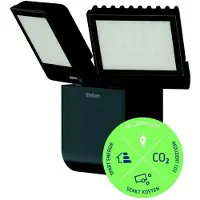 Theben theLeda S17-100L BK 1020603 LED-utomhusväggbelysning 17 W Ljusfärg: Neutralvit