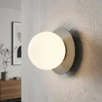 Emibig Vägglampa Minerva LIGHTING, dimbar, Creme / bärnsten, Vardagsrum / matsal, Glas, Modern, Vägglampa, vägglampa inomhus