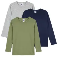 Petit Bateau Långärmade T-shirts TSML X 3 pojkar - Flerfärgad - 12 år