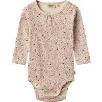 Wheat Body l/ä - Liv - Grey Cloud Blommor - - 1½ år (86) - Body L/Ä