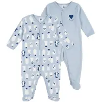 Petit Bateau Pyjamas DORS BIEN X 2 pojkar - Blå - 24 mån
