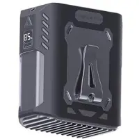 Mtp Products JF130 Bärbar midjeventilator med LED-belysning - 8000mAh - Svart