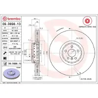 Brembo Bromsskiva 09D89813 fram, ventilerad, höggradigt förkolnad, 1 Stycke