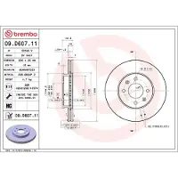 Brembo Bromsskiva 09D60711 fram, ventilerad, höggradigt förkolnad, 1 Stycke