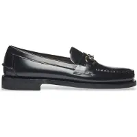 Sebago för män. 7001570 Classic Joe lädermockasiner svart (45), Hud, Karta, 1 till 3 cm, Ingen, Casual, Parti, Klassisk