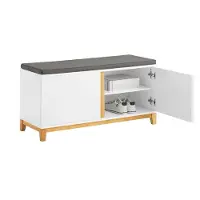 SoBuy Sittbänk med förvaring, 90x46x34 cm