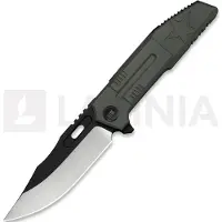 We Knife Barracks Limited Edition WE25078-1, Blackwashed/Satin Böhler M390, Dark Olive Titanium, pocket knife