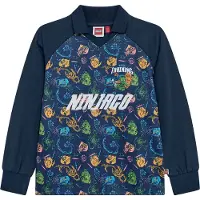 Lego Wear LEGO Ninjago Pikétröja - LWTaj 606 - Marinblå m. Tryck - - 7 år (122) - Tröja