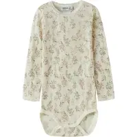 Name It Mini Body l/ä - Ull - NmfWang - Snow White/Blommor/Löv - - 3 år (98) - Body L/Ä