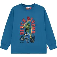 LEGO Ninjago Tröja - LWTaj 608 - Blå M Tryck - - 10 år (140) - Tröja