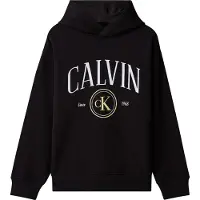Calvin Klein Hoodie - Svart m. Tryck - - 16 år (176) - Hoodie