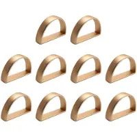 Tlily 10 Stycken Guld Servettringar Metall ServettringhåLlare Modern Design RinghåLlare Metall Halvcirkel ServiettspäNnen
