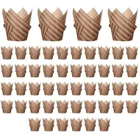 Melitt 50 St Tidningsstil Cupcake Liner Bakning Cup för Bröllopsfest Tulpan Muffin Cupcake Paper Cup Oljefast Tårta G
