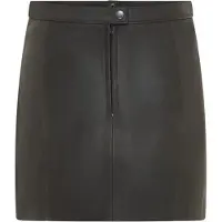 Infinity Leather Damers svarta läder-Biker Pencil Short Minikjol - Harper