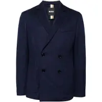 BOSS Herrblazer med dubbelknäppning (Mörkblå)