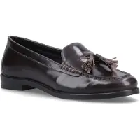 Hush puppies Connie Läder Dam Loafers i Aubergine