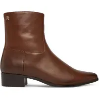 Tommy Hilfiger Leather Zip Up Ankle Boots