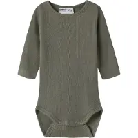 Name it Body l/ä - Ull/Silke - Rib - NbmWossa - Glögg med basili - - 1½ år (86) - Body L/Ä