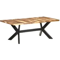 vidaXL Matbord 200x100x75 cm massivt trä med honungsfinish