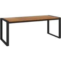 vidaXL Trädgårdsbord med U-formade ben 200x90x75 cm massivt akaciaträ
