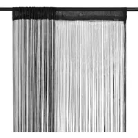 vidaXL Snörgardiner, 2 Stycken, 140 X 250 Cm, Svarta