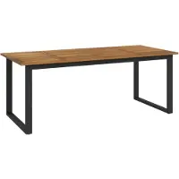 vidaXL Trädgårdsbord med U-formade Ben, 200x90x75 cm, Akacia