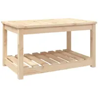 vidaXL Trädgårdsbord 82,5x50,5x45 cm massiv furu