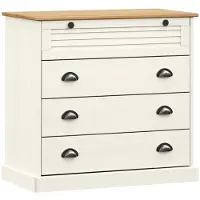 vidaXL Byrå VIGO vit 80x40x76 cm massiv furu